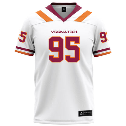 Virginia Tech - NCAA Football : Nathan Totten - White Football Jersey-0