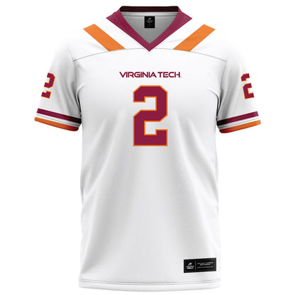 Virginia Tech - NCAA Football : Takye Heath - White Football Jersey-0