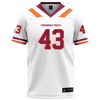 Virginia Tech - NCAA Football : Josh Jones - White Football Jersey-0