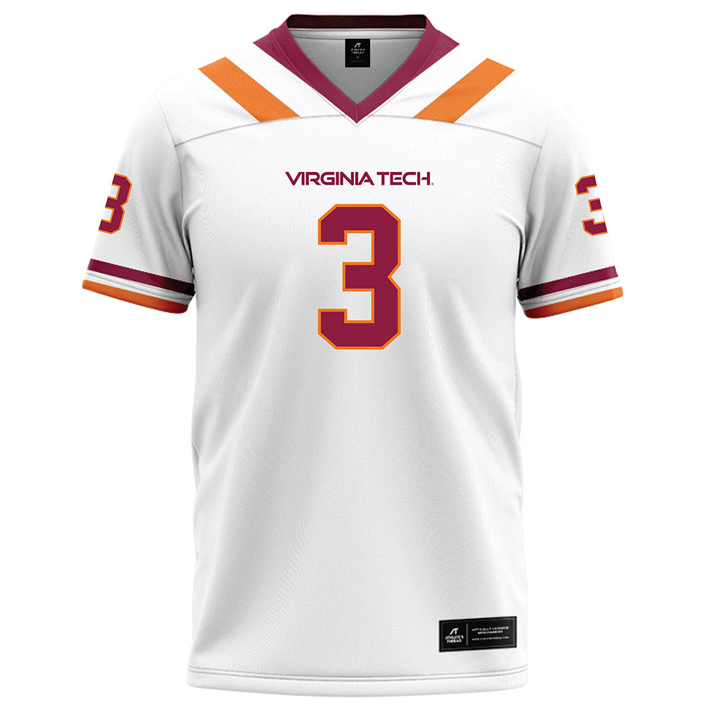 Virginia Tech - NCAA Football : Que'Sean Brown - White Football Jersey-0
