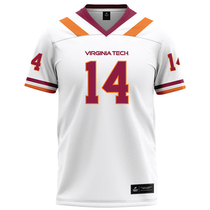 Virginia Tech - NCAA Football : Sheldon Robinson - White Football Jersey-0