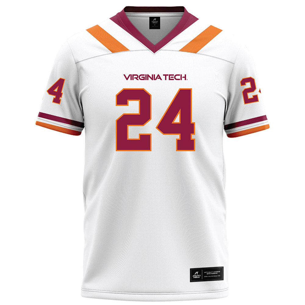 Virginia Tech - NCAA Football : Tyrell Grant Jr. - White Football Jersey-0