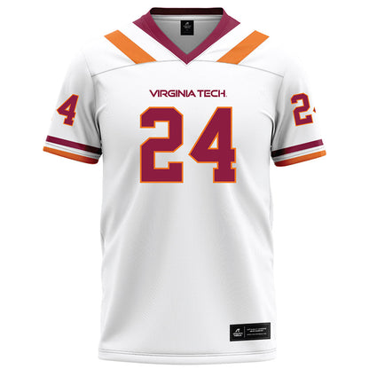 Virginia Tech - NCAA Football : Tyrell Grant Jr. - White Football Jersey-0