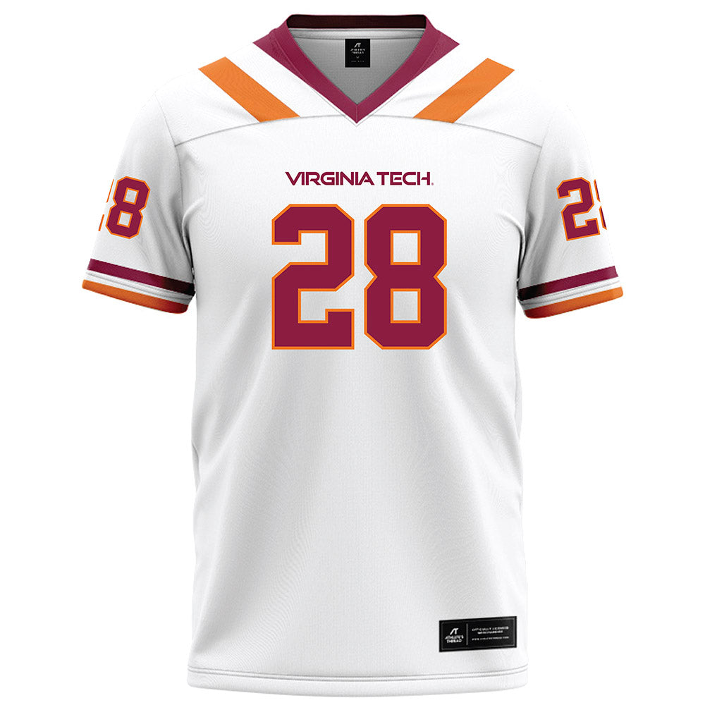 Virginia Tech - NCAA Football : Drew Hube - White Football Jersey-0