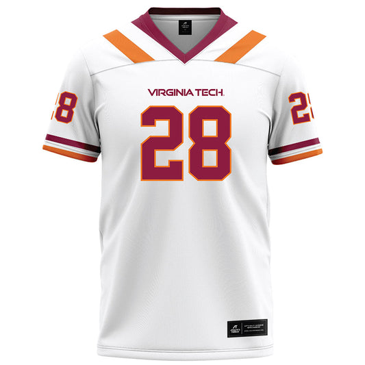 Virginia Tech - NCAA Football : Drew Hube - White Football Jersey-0