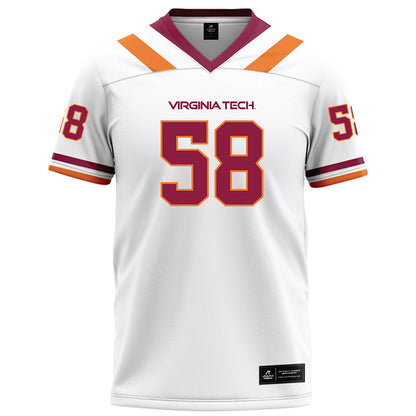 Virginia Tech - NCAA Football : Roseby Lubintus - White Football Jersey-0