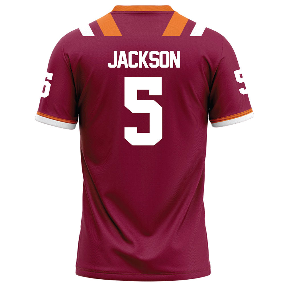 Virginia Tech - NCAA Football : Marlion Jackson - Maroon Football Jersey-1