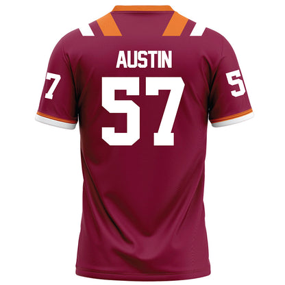 Virginia Tech - NCAA Football : Lucas Austin - Maroon Football Jersey-1