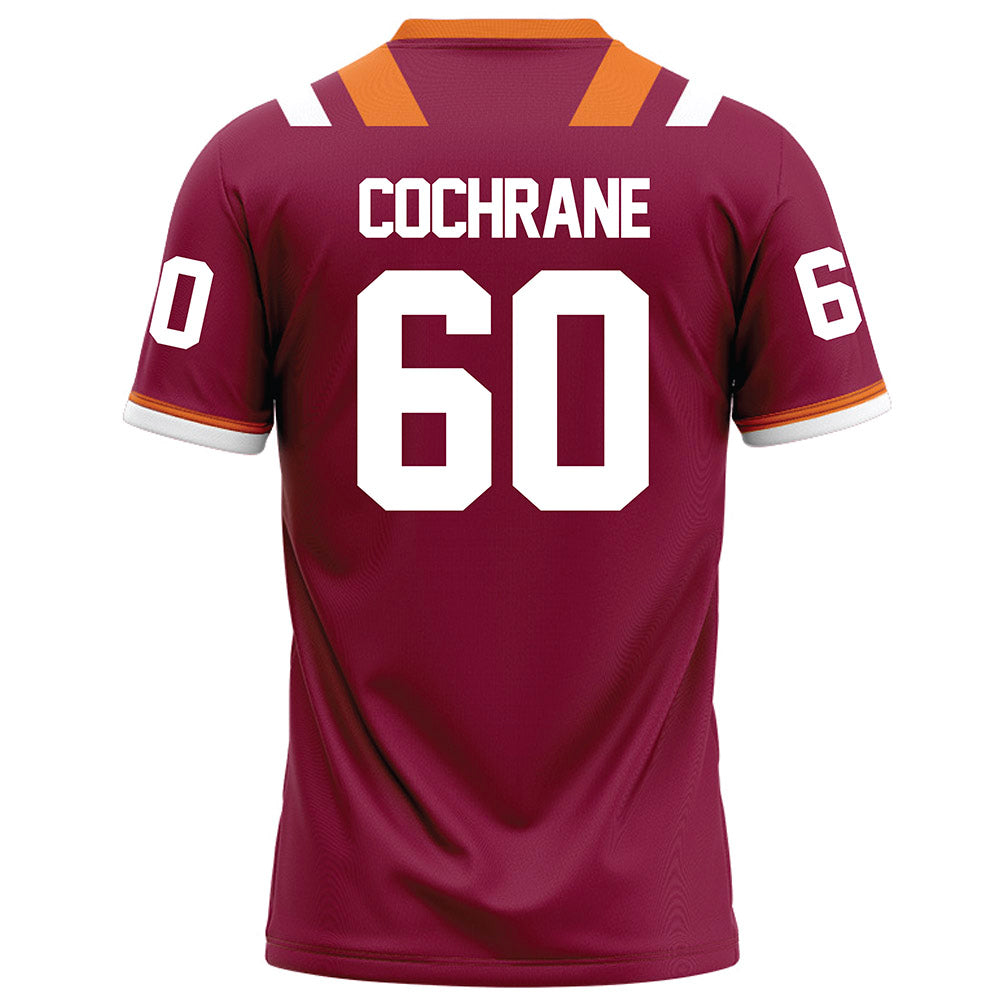 Virginia Tech - NCAA Football : Maddox Cochrane - Maroon Football Jersey-1