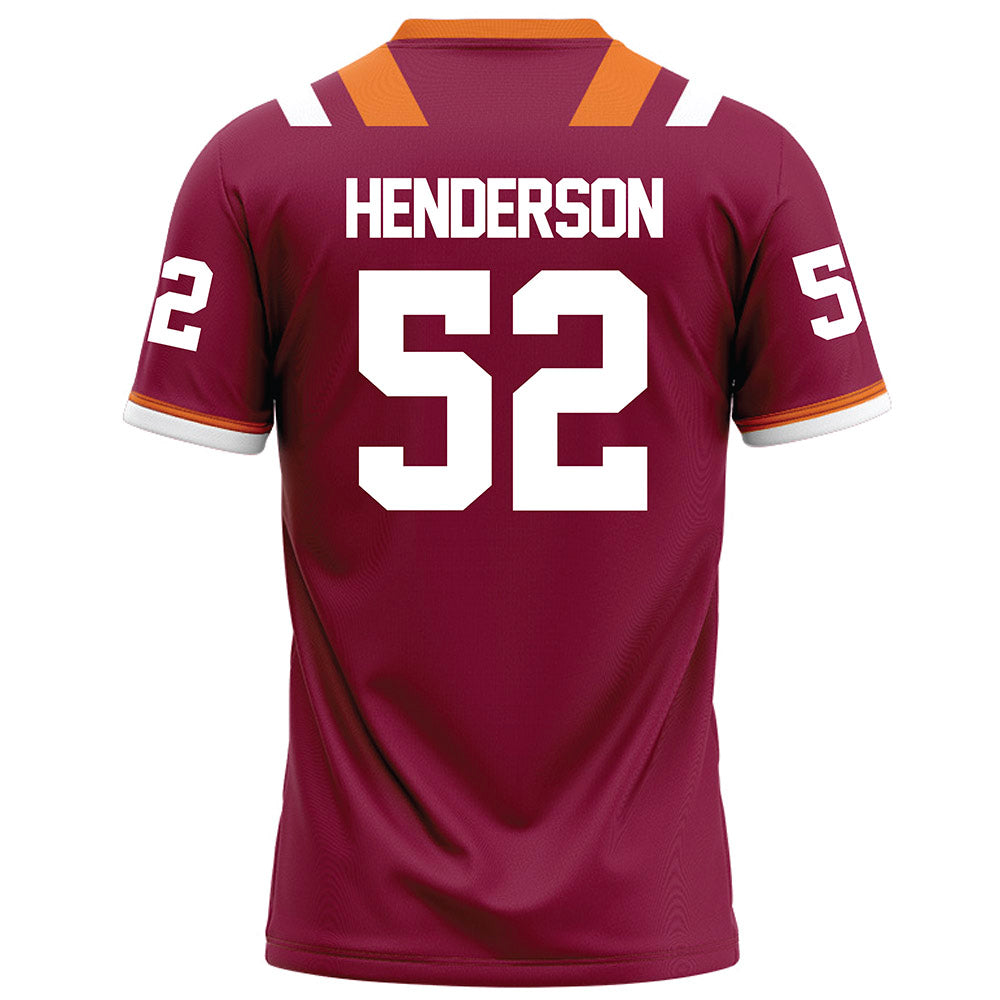 Virginia Tech - NCAA Football : Sherrod Henderson - Maroon Football Jersey-1