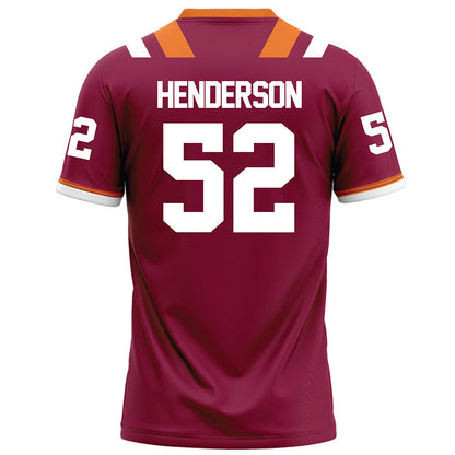 Virginia Tech - NCAA Football : Sherrod Henderson - Maroon Football Jersey-1