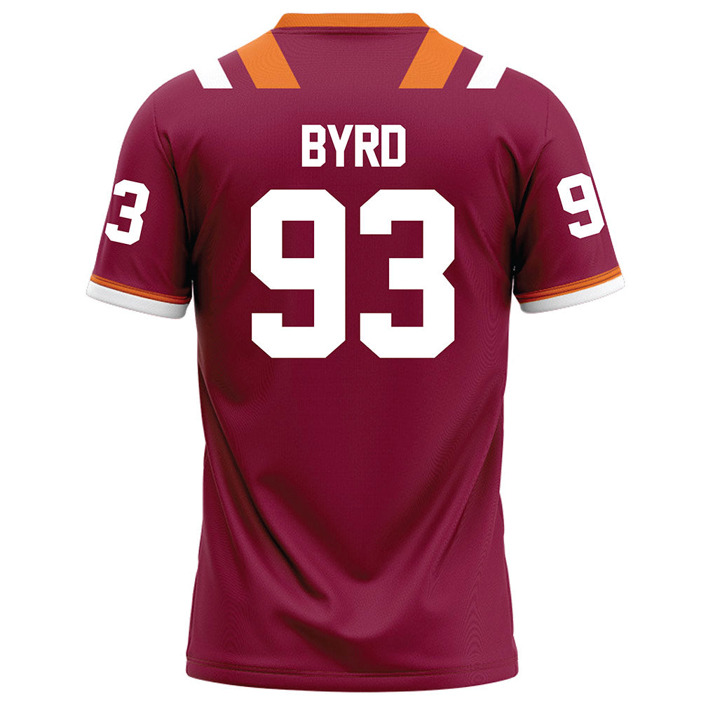 Virginia Tech - NCAA Football : Cole Byrd - Maroon Football Jersey-1
