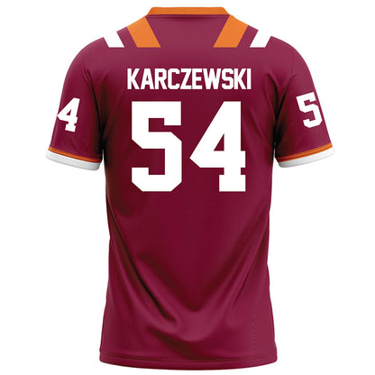 Virginia Tech - NCAA Football : Grant Karczewski - Maroon Football Jersey-1
