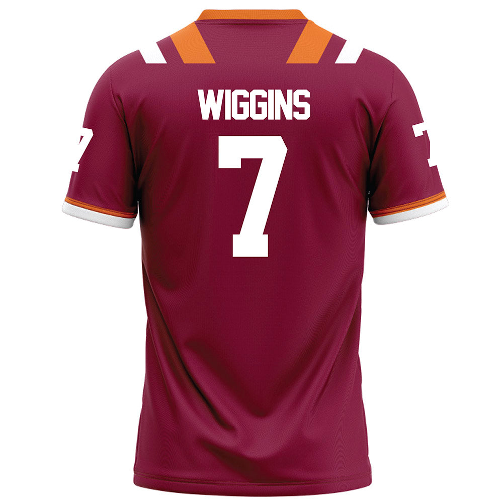 Virginia Tech - NCAA Football : Chanz Wiggins - Maroon Football Jersey-1