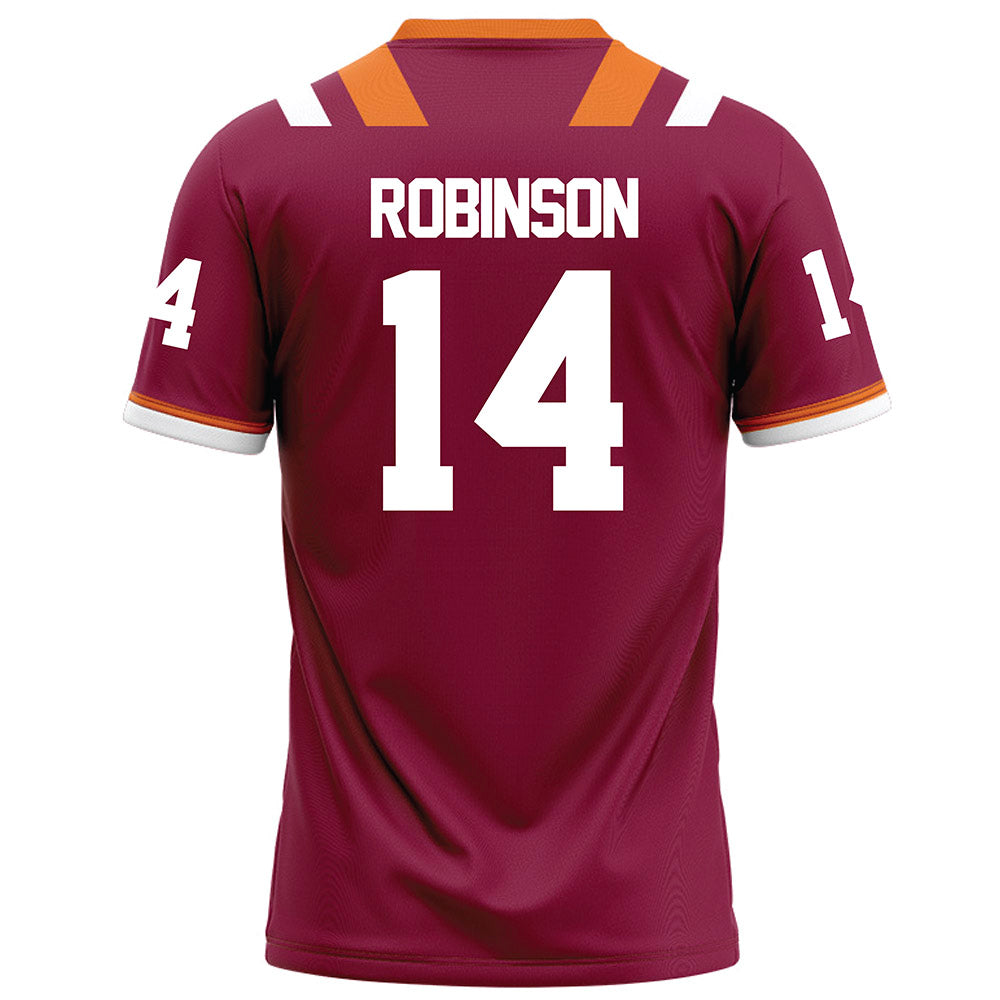 Virginia Tech - NCAA Football : Sheldon Robinson - Maroon Football Jersey-1