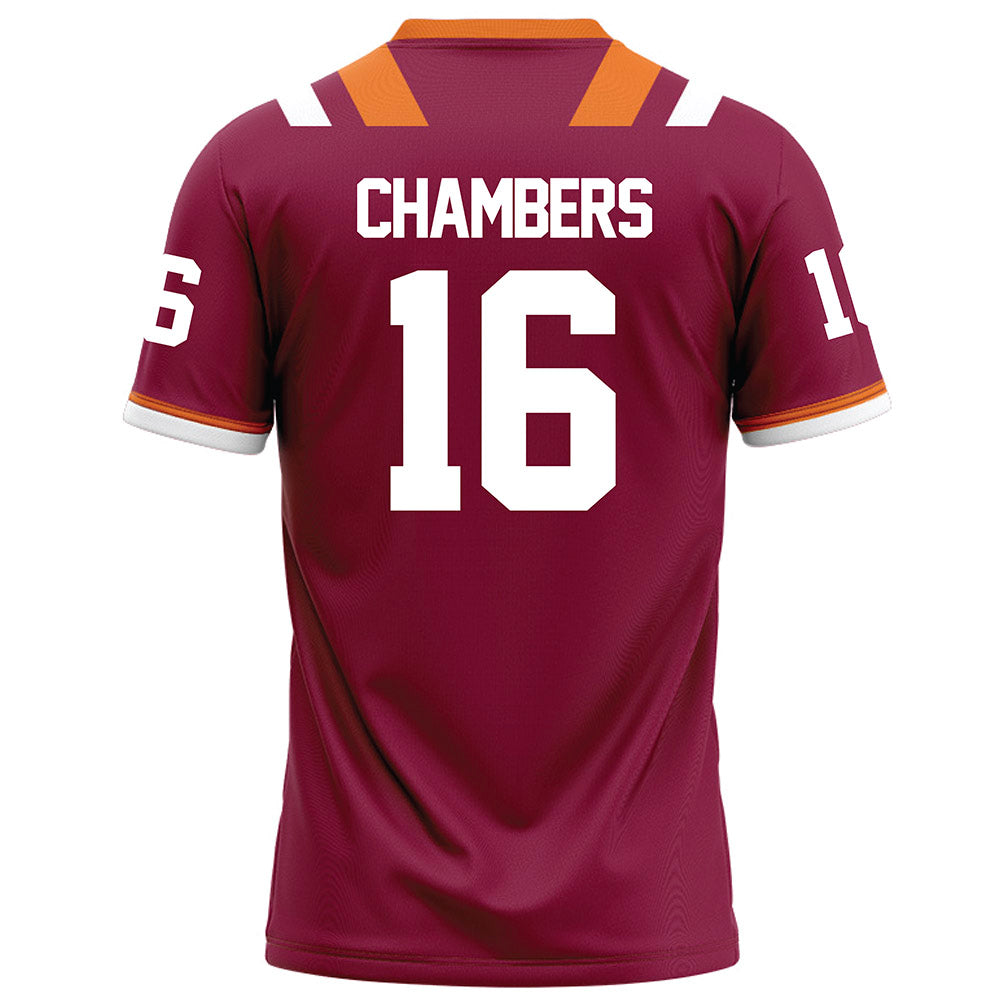 Virginia Tech - NCAA Football : Noah Chambers - Maroon Football Jersey-1