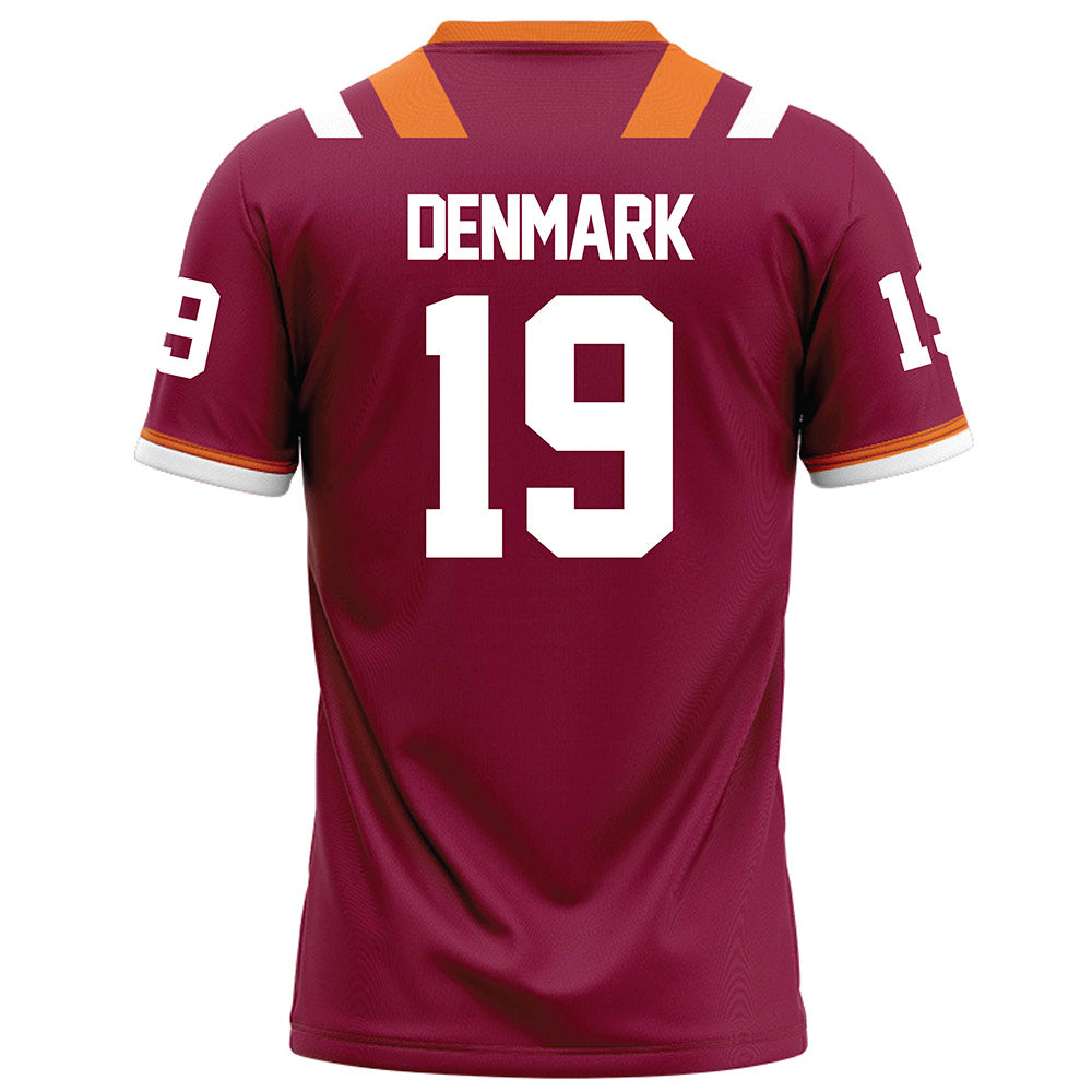 Virginia Tech - NCAA Football : Tyseer Denmark - Maroon Football Jersey-1