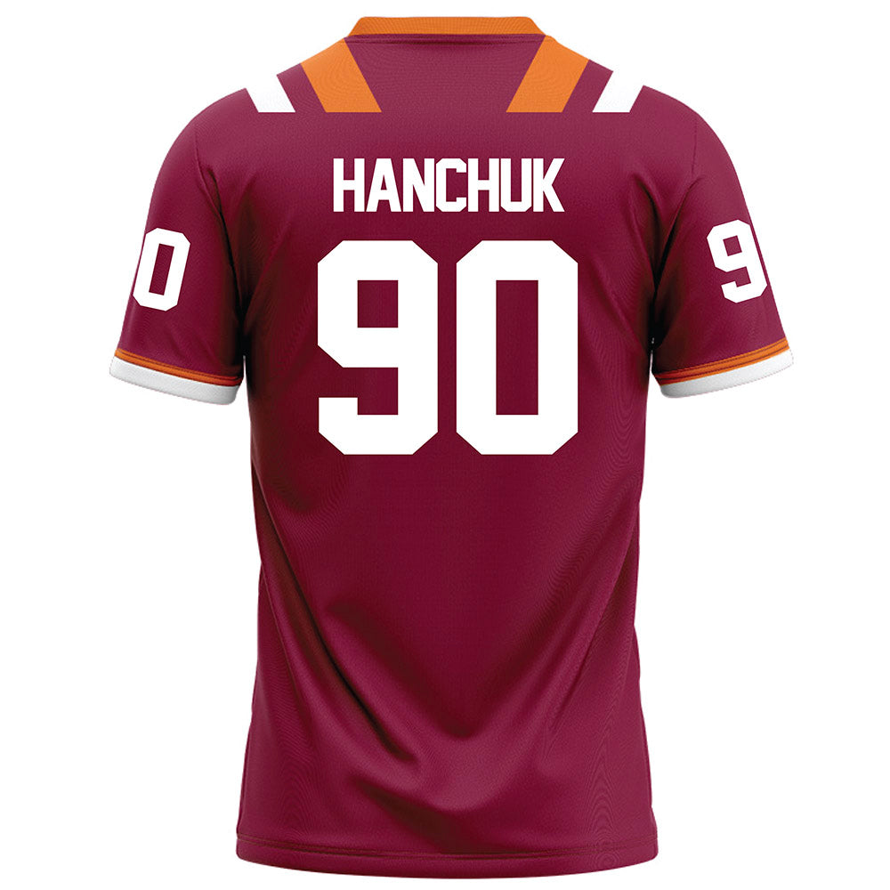 Virginia Tech - NCAA Football : Andrew Hanchuk - Maroon Football Jersey-1