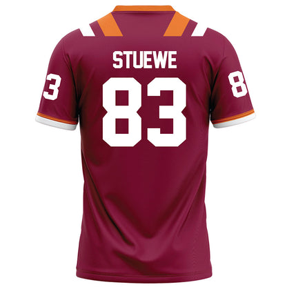 Virginia Tech - NCAA Football : Luke Stuewe - Maroon Football Jersey-1