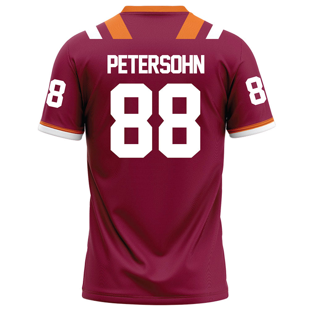 Virginia Tech - NCAA Football : Pierce Petersohn - Maroon Football Jersey-1