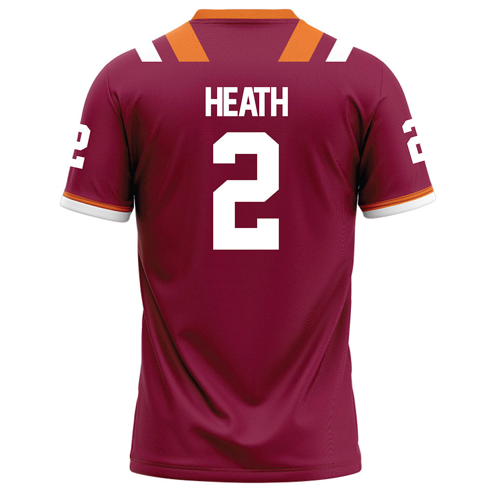 Virginia Tech - NCAA Football : Takye Heath - Maroon Football Jersey-1