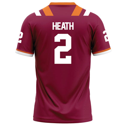 Virginia Tech - NCAA Football : Takye Heath - Maroon Football Jersey-1