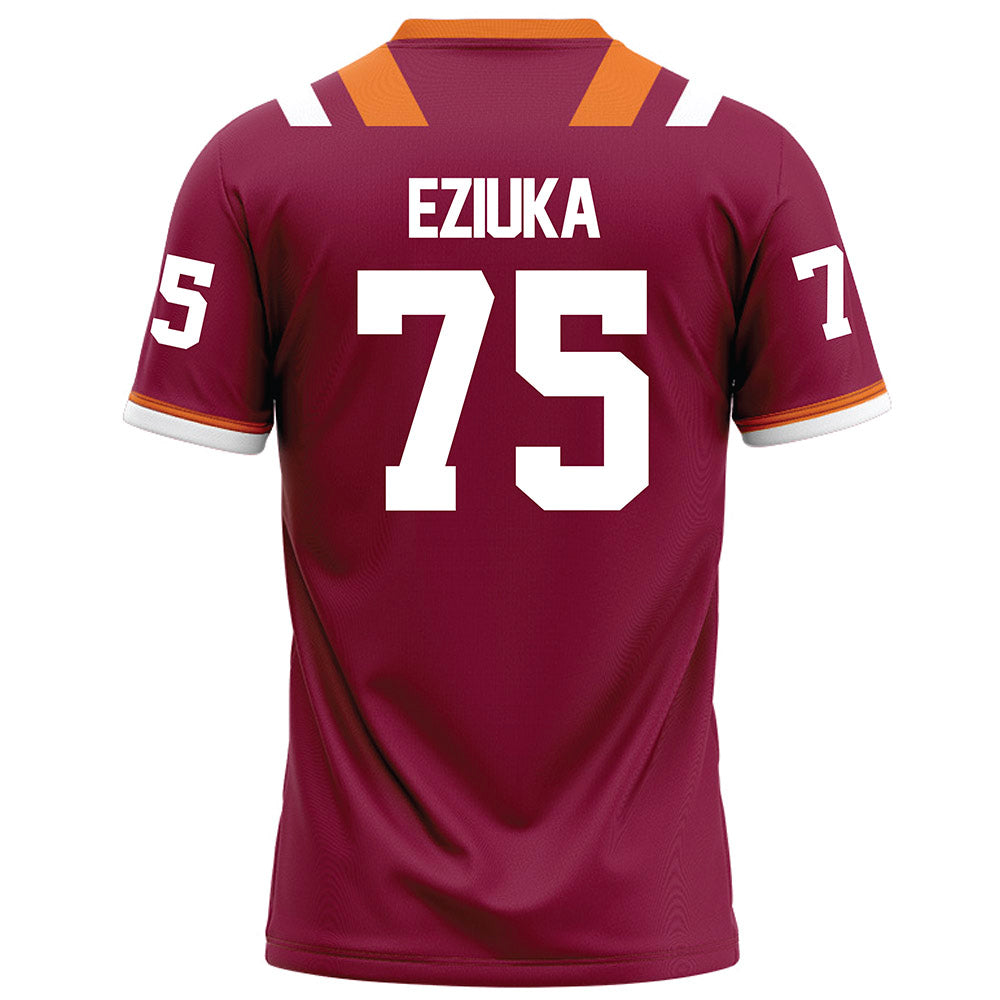 Virginia Tech - NCAA Football : Benjamin Eziuka - Maroon Football Jersey-1