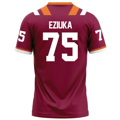 Virginia Tech - NCAA Football : Benjamin Eziuka - Maroon Football Jersey-1
