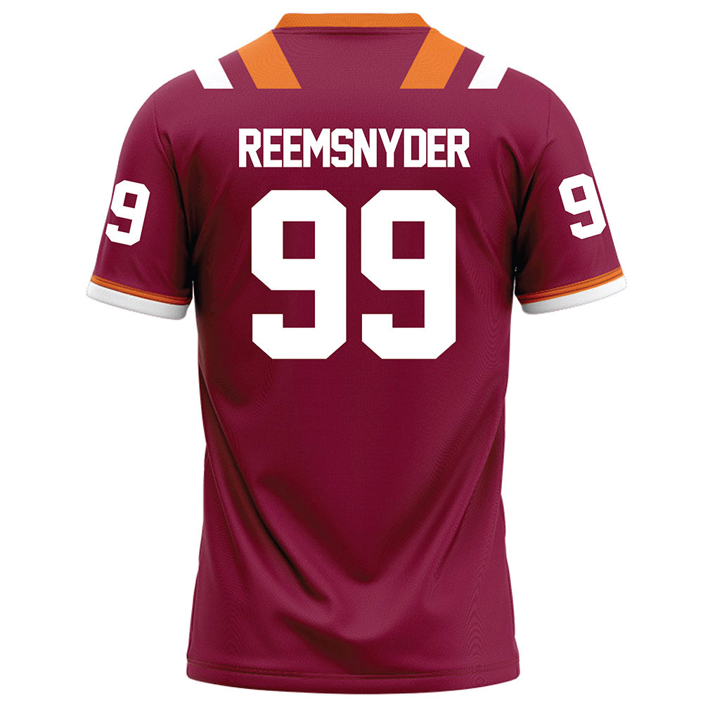 Virginia Tech - NCAA Football : Cole Reemsnyder - Maroon Football Jersey-1