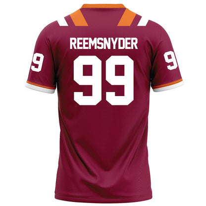Virginia Tech - NCAA Football : Cole Reemsnyder - Maroon Football Jersey-1
