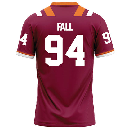 Virginia Tech - NCAA Football : Elhadj Fall - Maroon Football Jersey-1