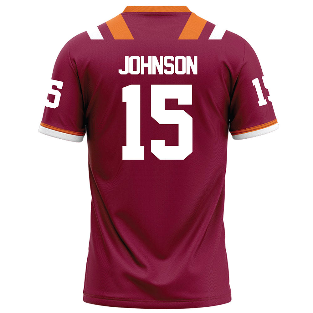 Virginia Tech - NCAA Football : Brennan Johnson - Maroon Football Jersey-1