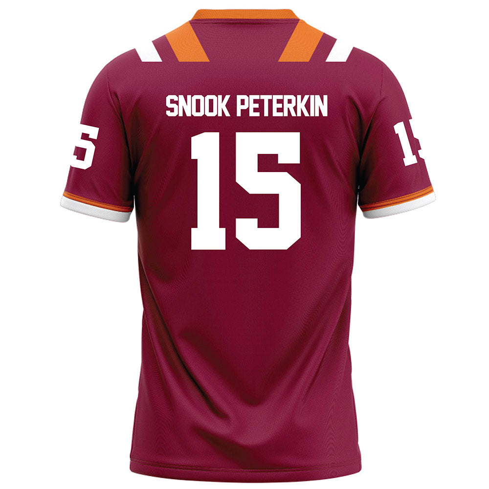 Virginia Tech - NCAA Football : Shamarius "Snook" Peterkin - Maroon Football Jersey-1