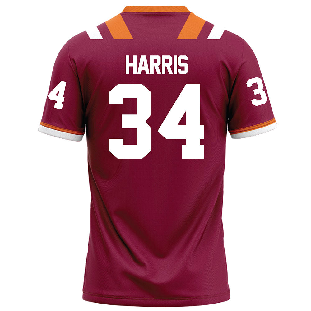 Virginia Tech - NCAA Football : Cortez Harris - Maroon Football Jersey-1
