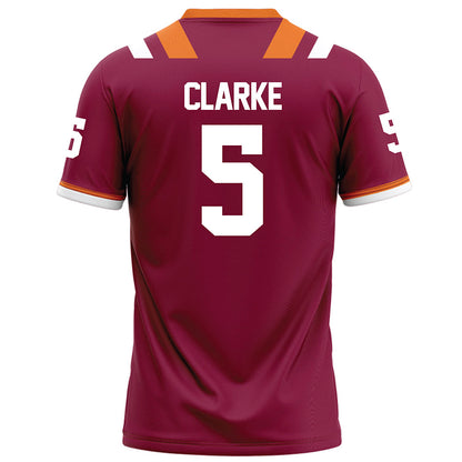 Virginia Tech - NCAA Football : Joshua Clarke - Maroon Football Jersey-1