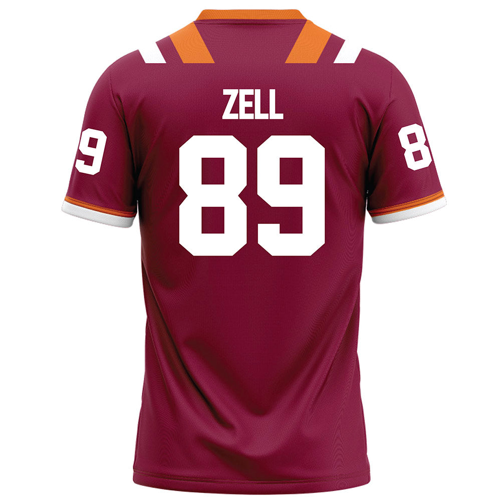 Virginia Tech - NCAA Football : Hudson Zell - Maroon Football Jersey-1