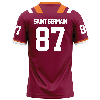 Virginia Tech - NCAA Football : Harrison Saint Germain - Maroon Football Jersey-1