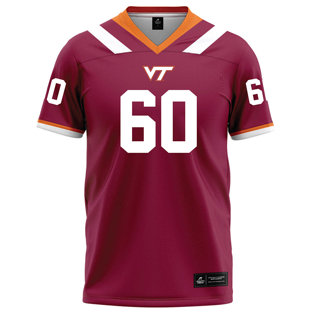 Virginia Tech - NCAA Football : Maddox Cochrane - Maroon Football Jersey-0