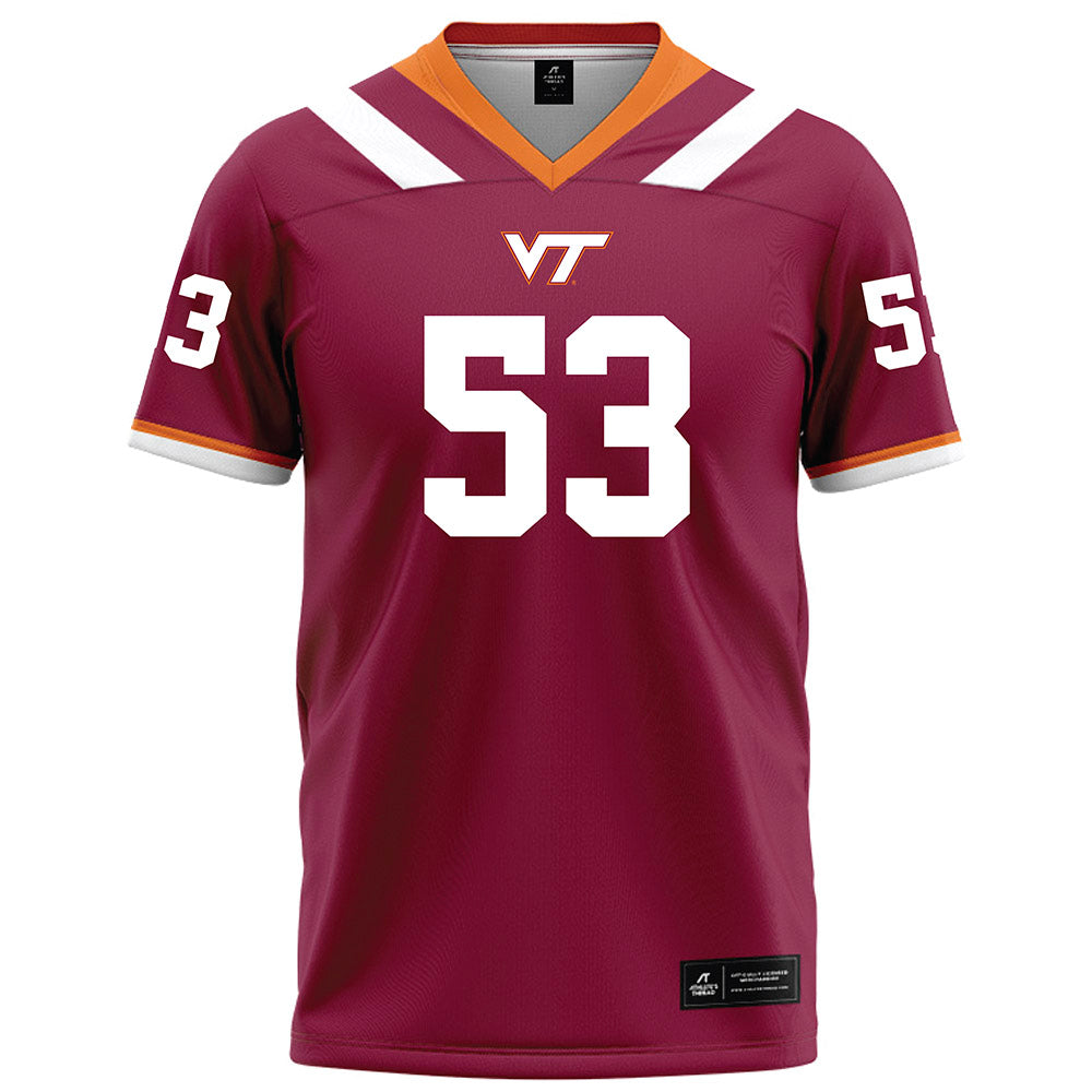 Virginia Tech - NCAA Football : Tommy Ricard - Maroon Football Jersey-0