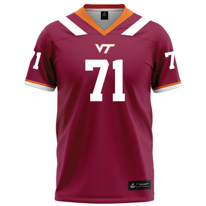 Virginia Tech - NCAA Football : Gavin Crawford - Maroon Football Jersey-0
