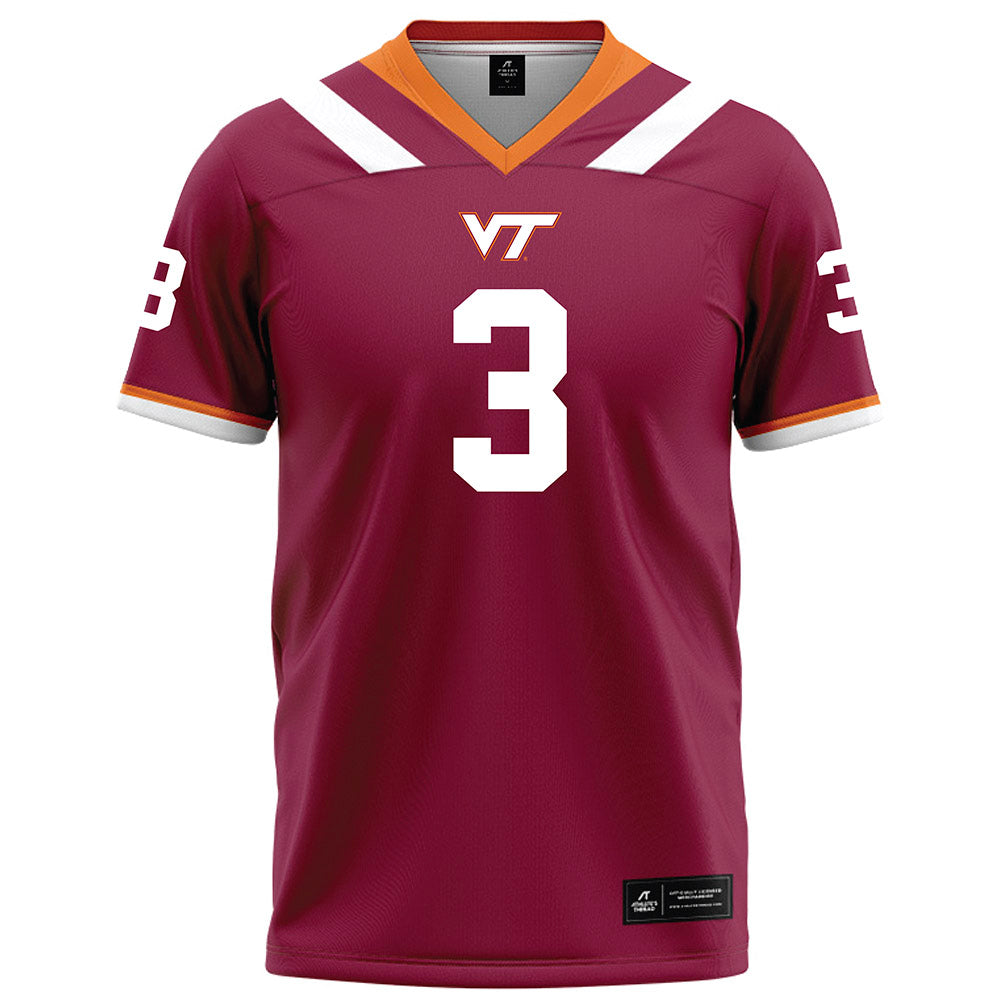 Virginia Tech - NCAA Football : Kaleb Spencer - Maroon Football Jersey-0