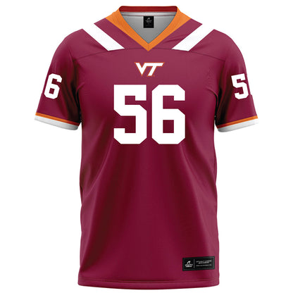 Virginia Tech - NCAA Football : Layth Ghannam - Maroon Football Jersey-0