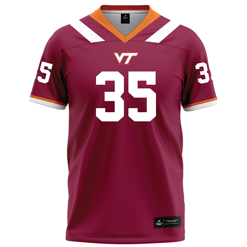Virginia Tech - NCAA Football : John Buetow - Maroon Football Jersey-0