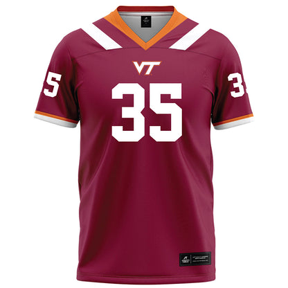 Virginia Tech - NCAA Football : John Buetow - Maroon Football Jersey-0