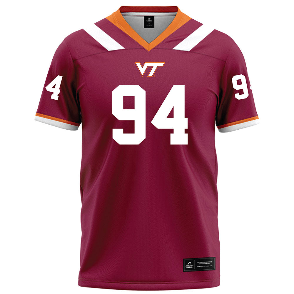 Virginia Tech - NCAA Football : Elhadj Fall - Maroon Football Jersey-0
