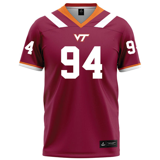 Virginia Tech - NCAA Football : Elhadj Fall - Maroon Football Jersey-0