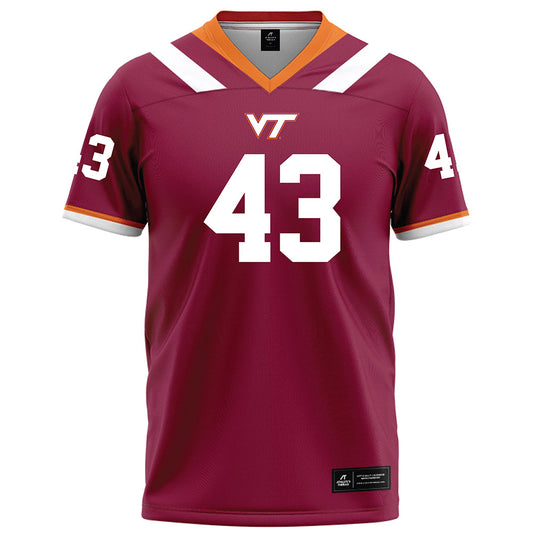 Virginia Tech - NCAA Football : Josh Jones - Maroon Football Jersey-0