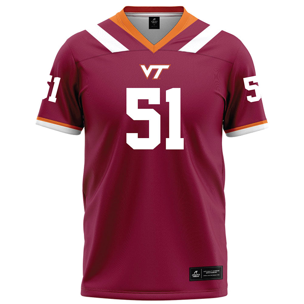 Virginia Tech - NCAA Football : Elijah Haughawout - Maroon Football Jersey-0