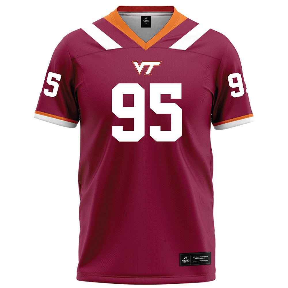 Virginia Tech - NCAA Football : Nathan Totten - Maroon Football Jersey-0