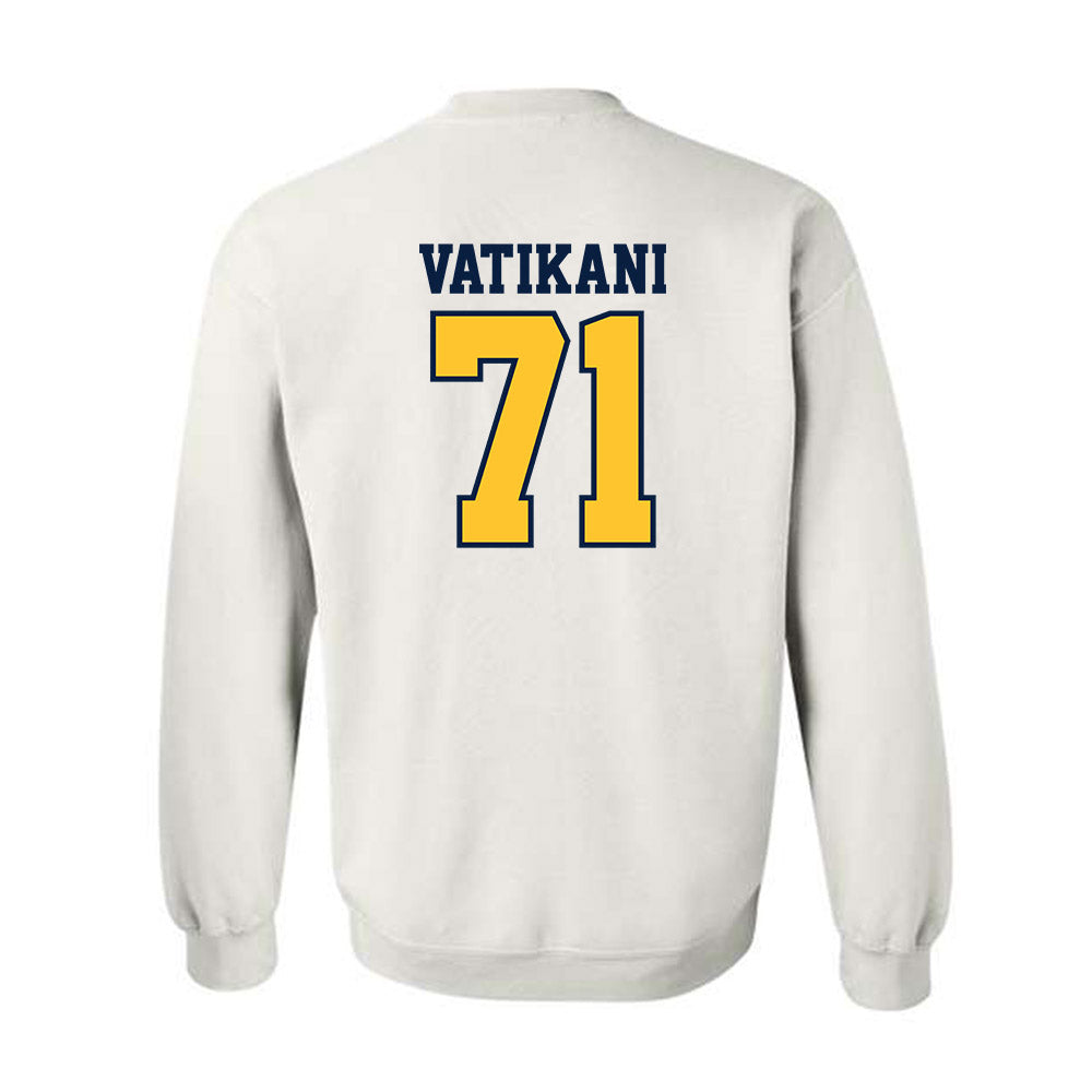UC Berkeley - NCAA Football : Sioape Vatikani - Sports Shersey Crewneck Sweatshirt-1